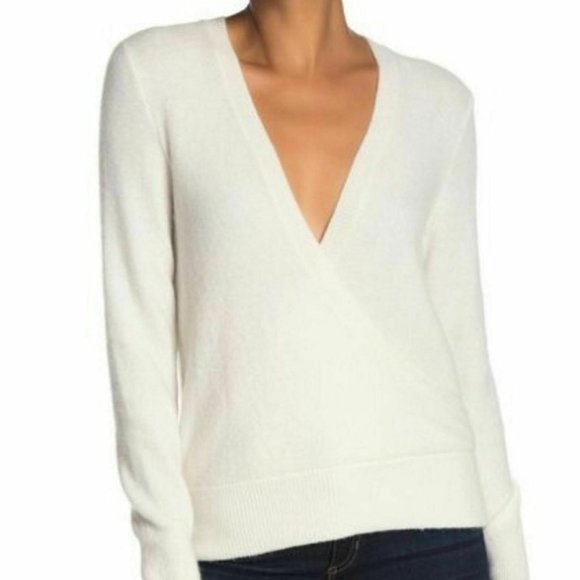 Madewell Sweaters - *HOST PICK*Madewell wrap front Ivory BNWT sweater